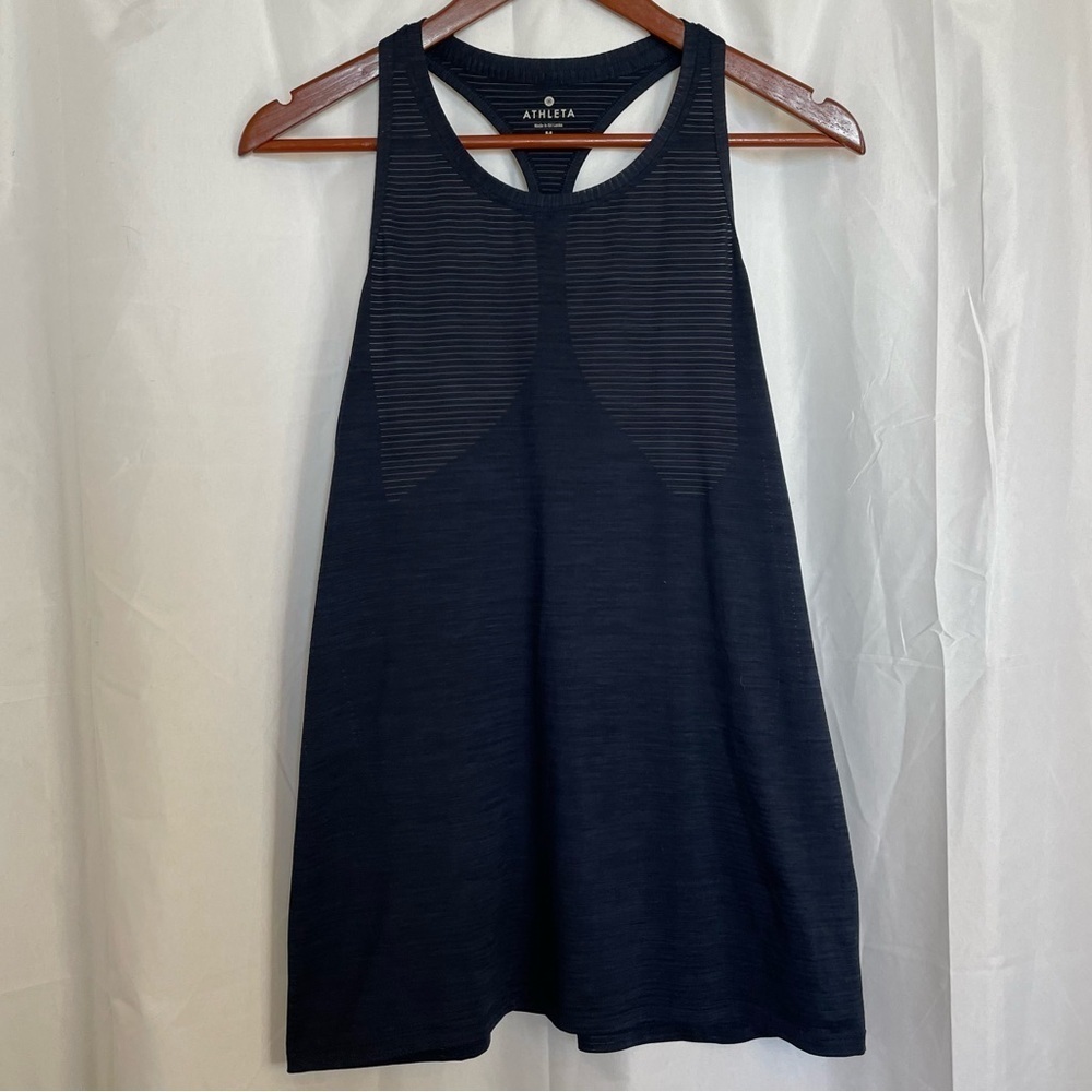 ATHLETA Women’s Navy Racer Back Oversized Loose Fit Tank Size Medium